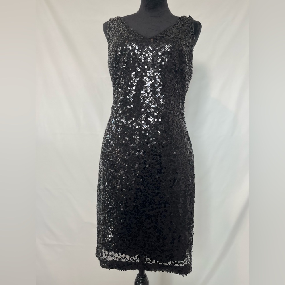 Jessica Simpson Black Sequence Dress, Size 10, EUC